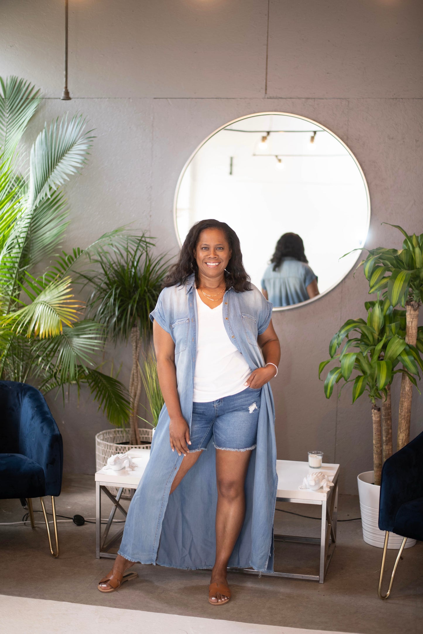 Maxi Denim Shirt Dress
