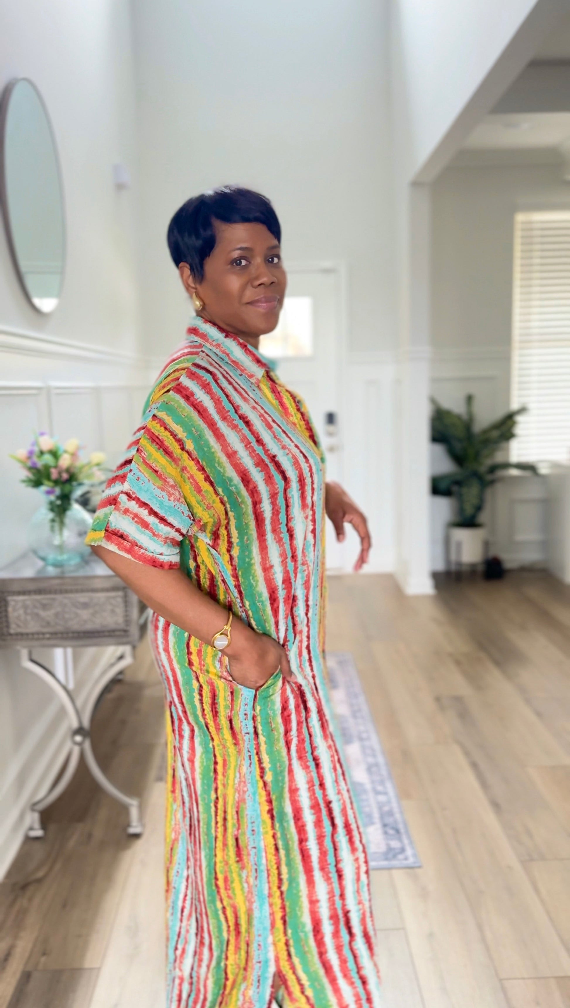Color Pop Shirt Dress