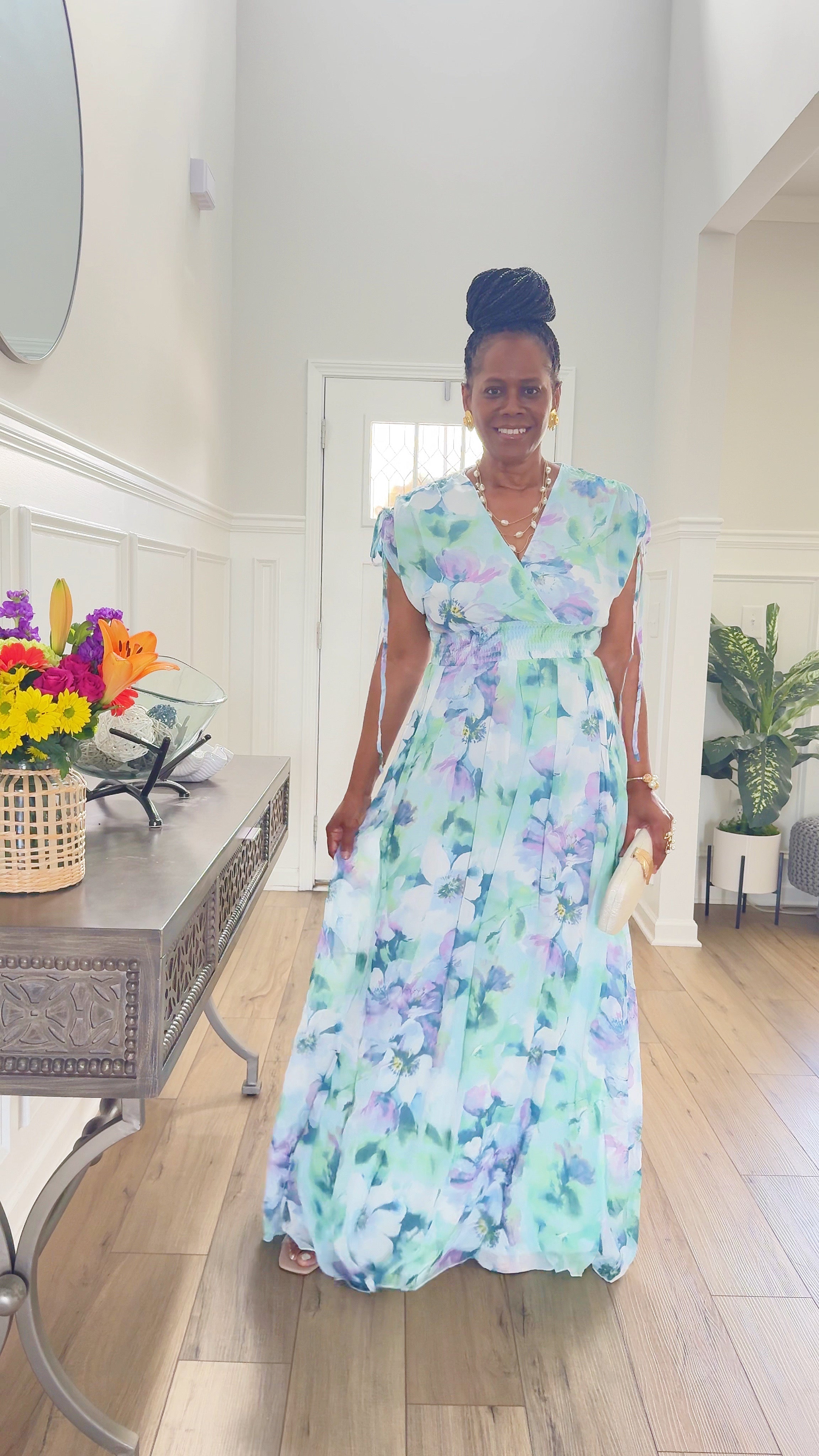 FLORAL CHIFFON DRESS