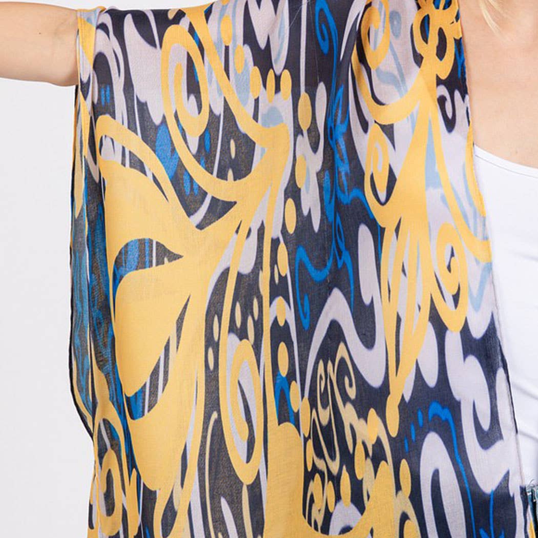 Boho Breeze Open Front Kimono