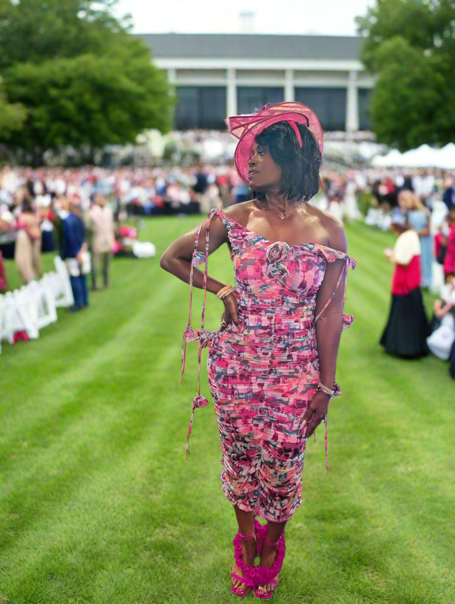 Summer Garden Corsage Midi