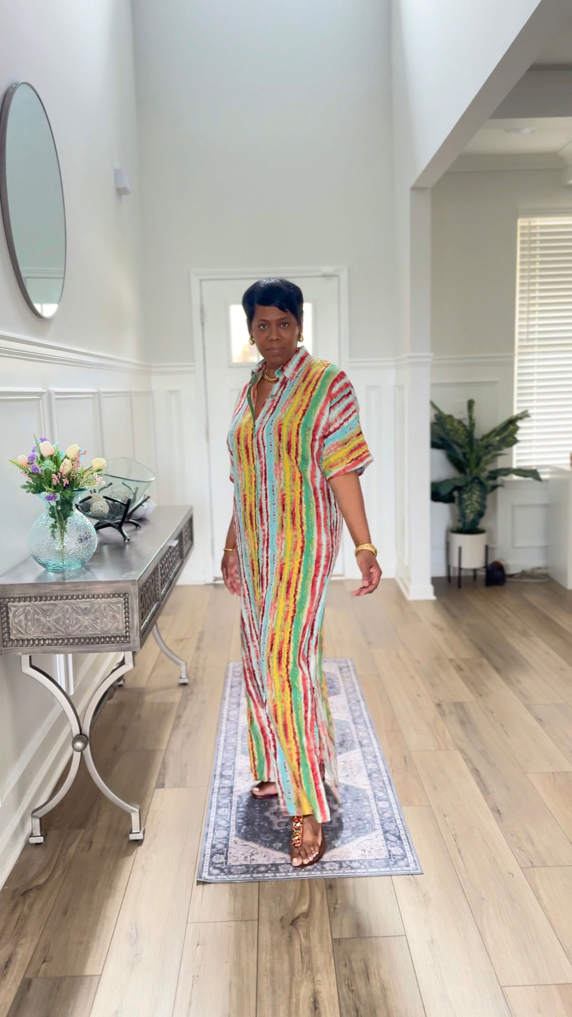 Color Pop Shirt Dress