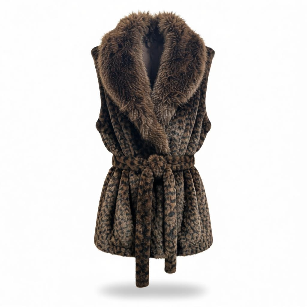 Fur Animal Print Vest