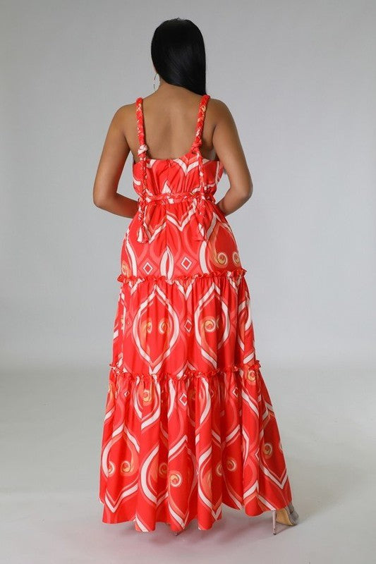 Twirl & Tie Tier Maxi Dress