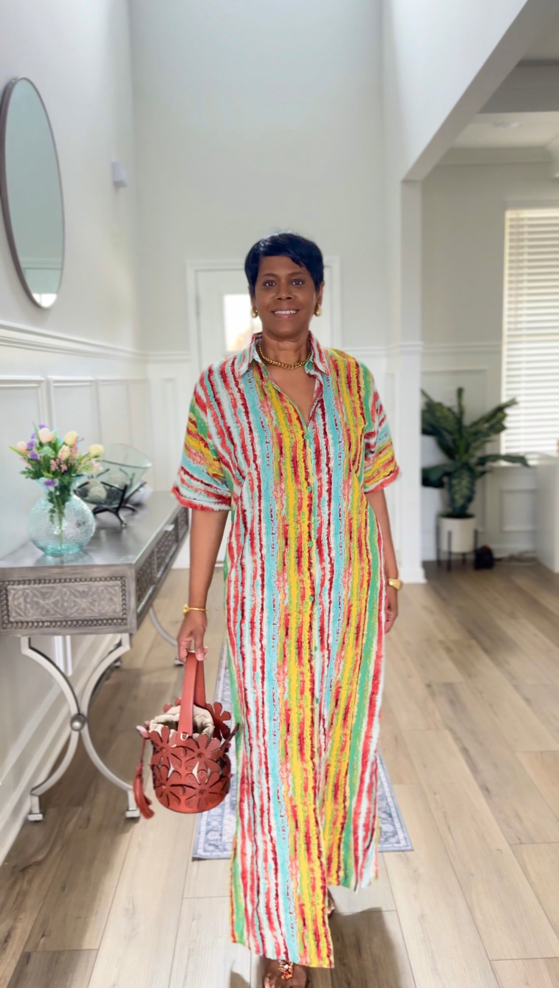 Color Pop Shirt Dress