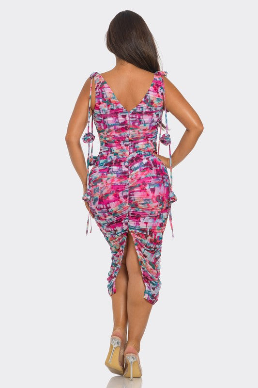 Summer Garden Corsage Midi