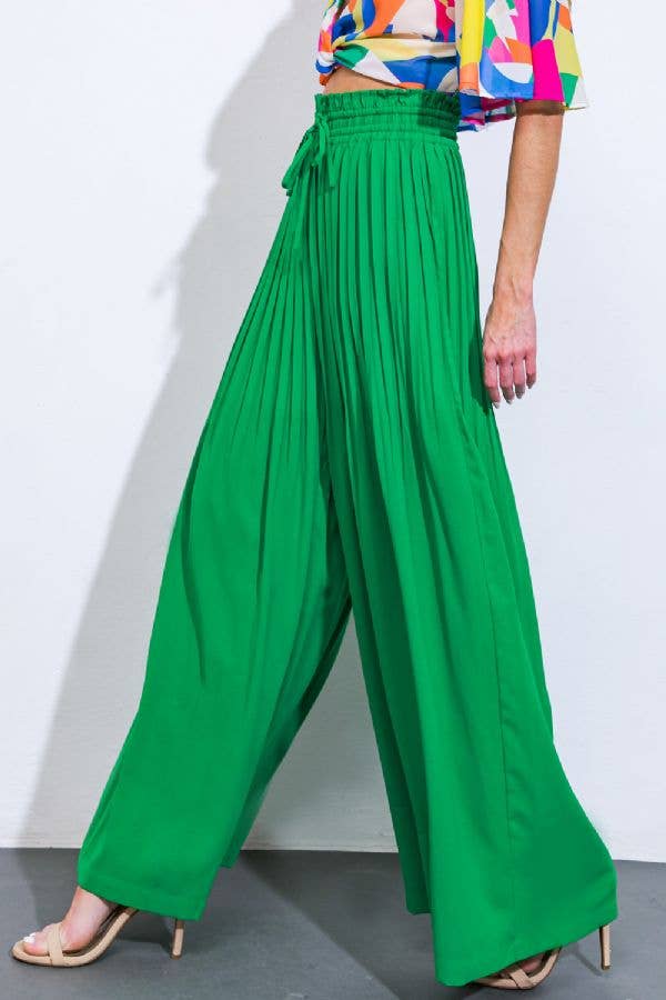 Pleat Me Please Pants -Green