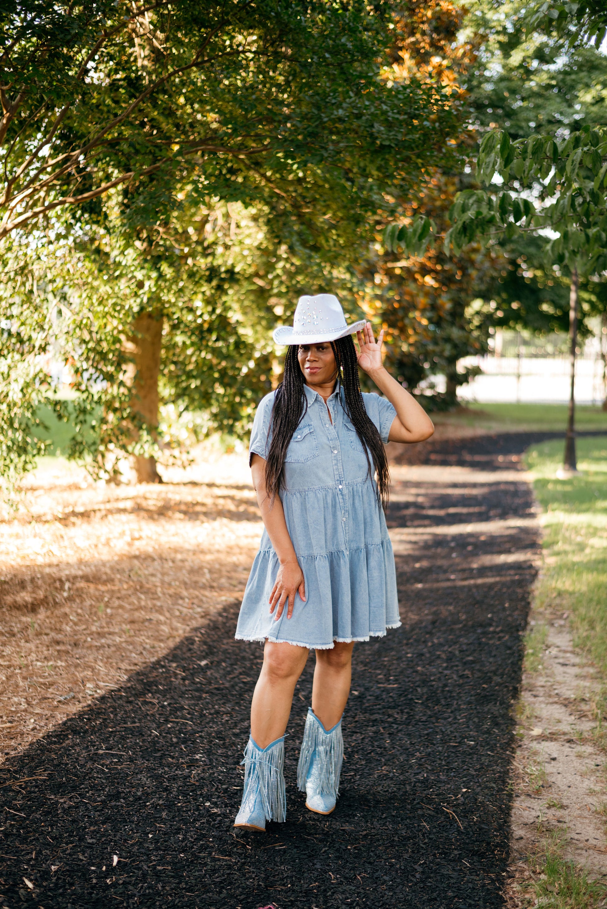 Denim Babydoll Dress