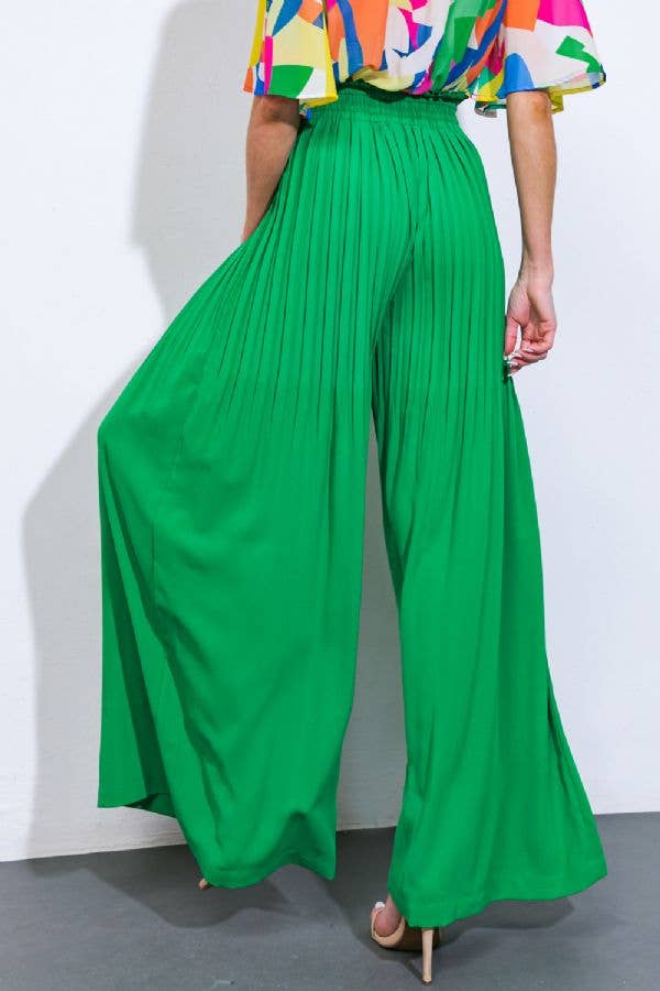 Pleat Me Please Pants -Green