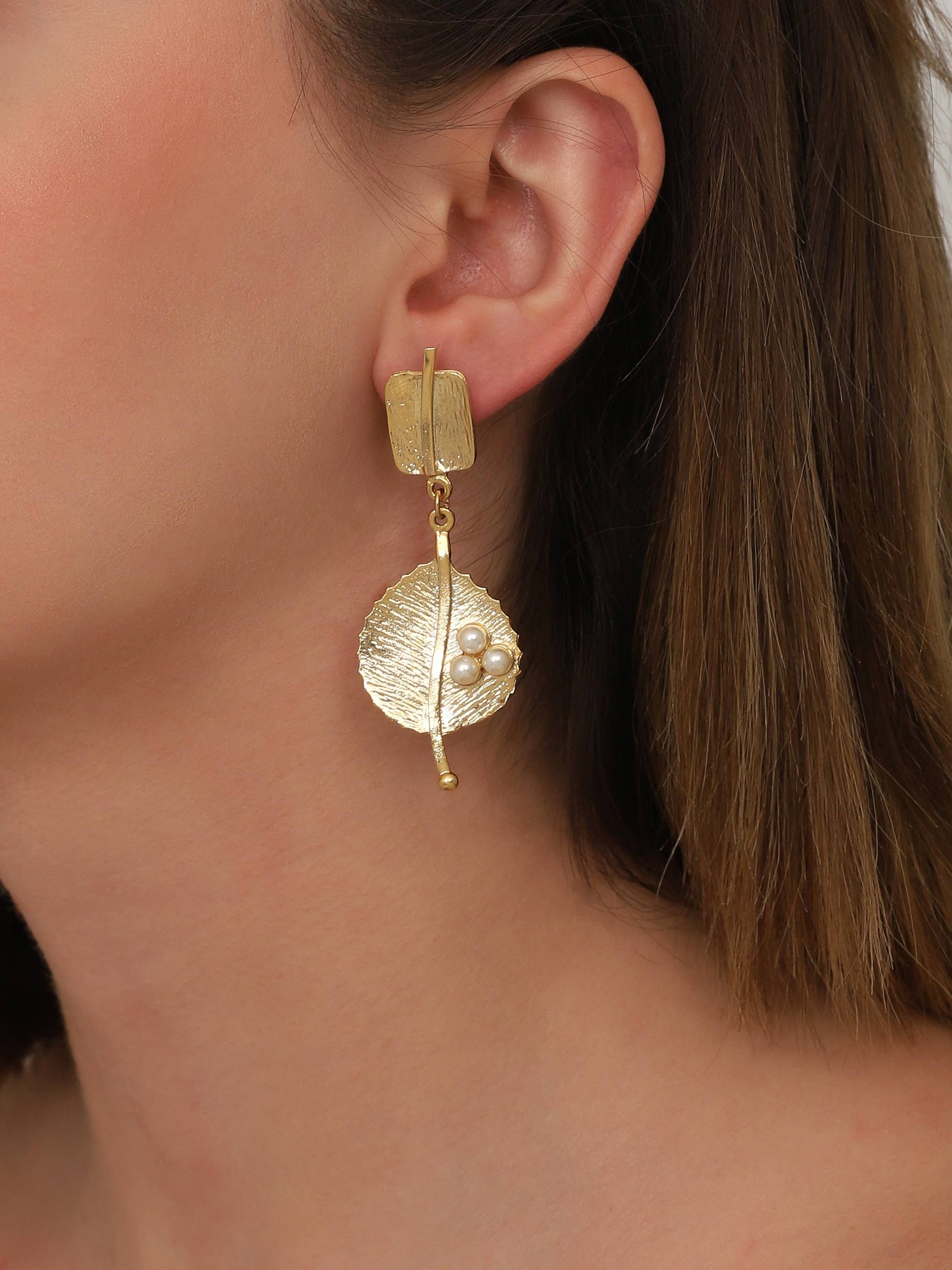 Gold Plated Dangle Earrings