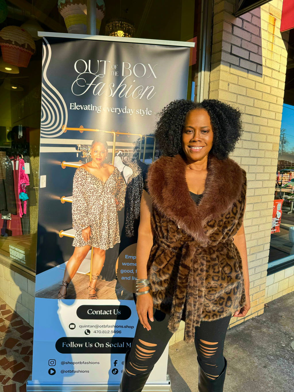 Fur Animal Print Vest