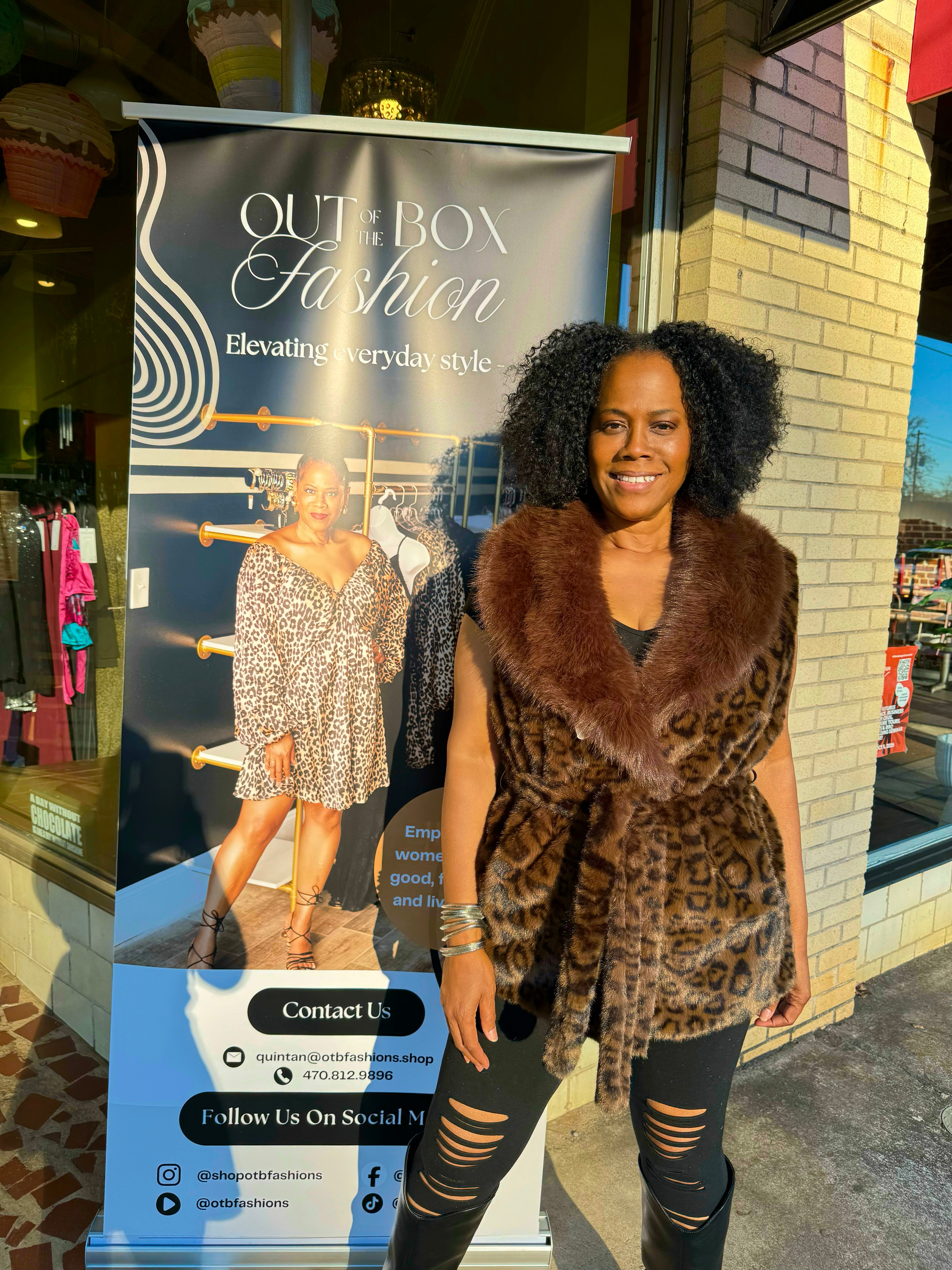 Fur Animal Print Vest