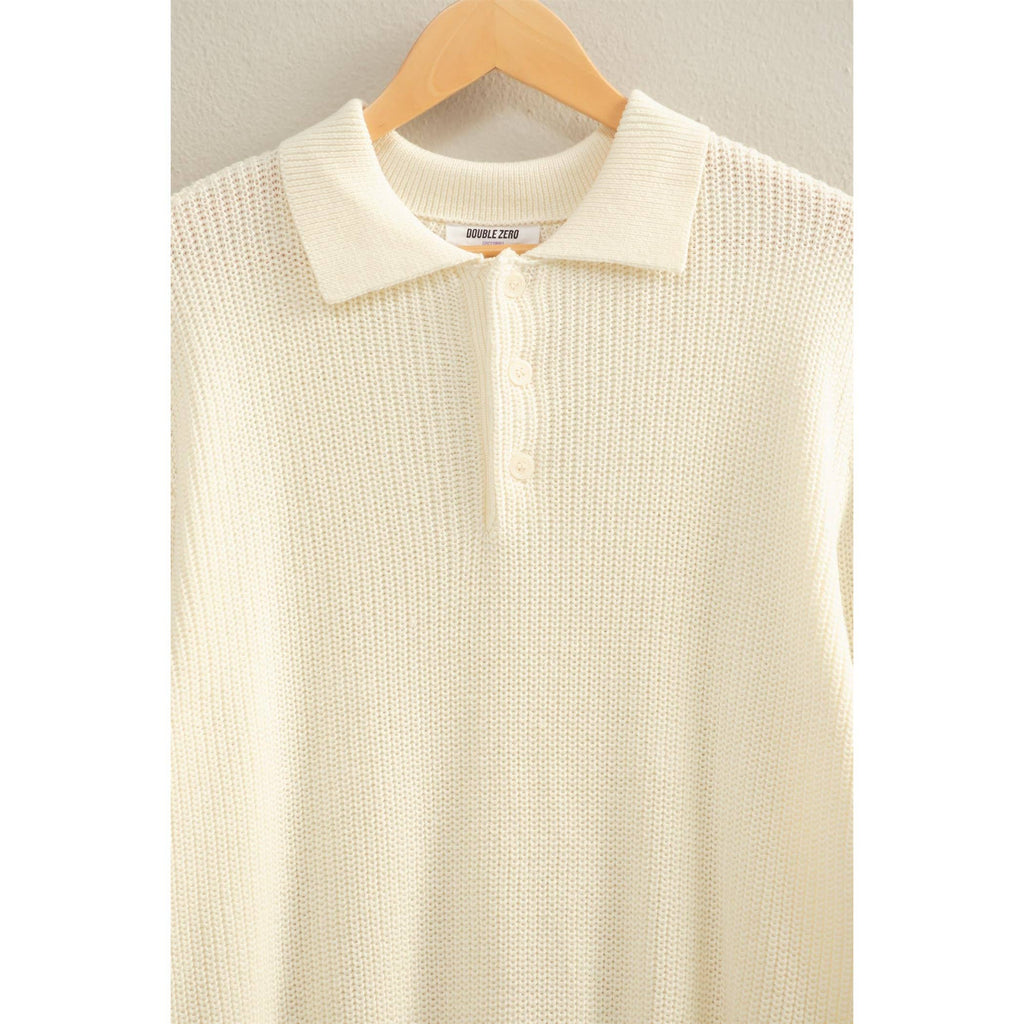 Oversized Collar Sweater: OFF WHITE