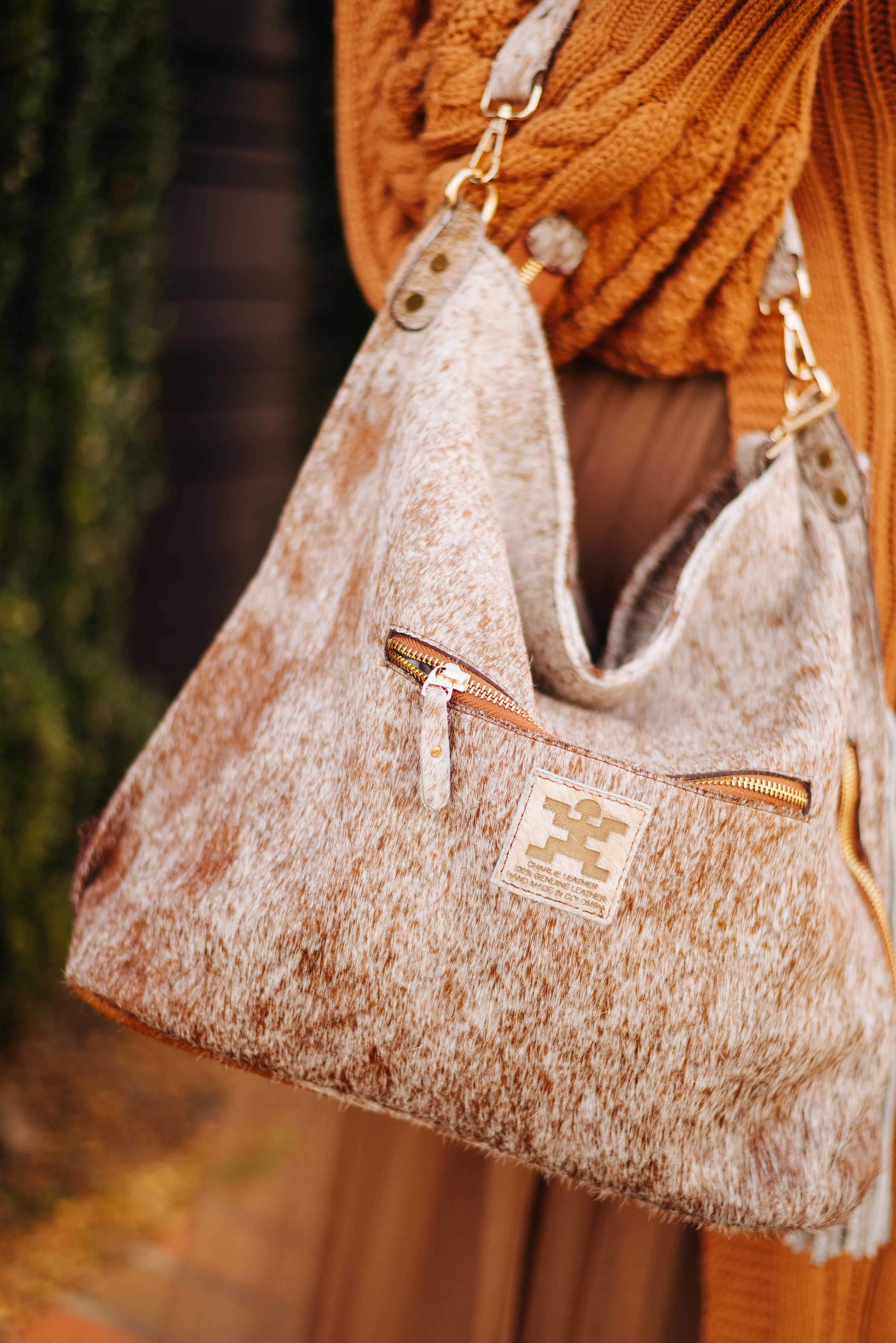 Moniquita Medium Handbag Crossbody -Exotic Brown
