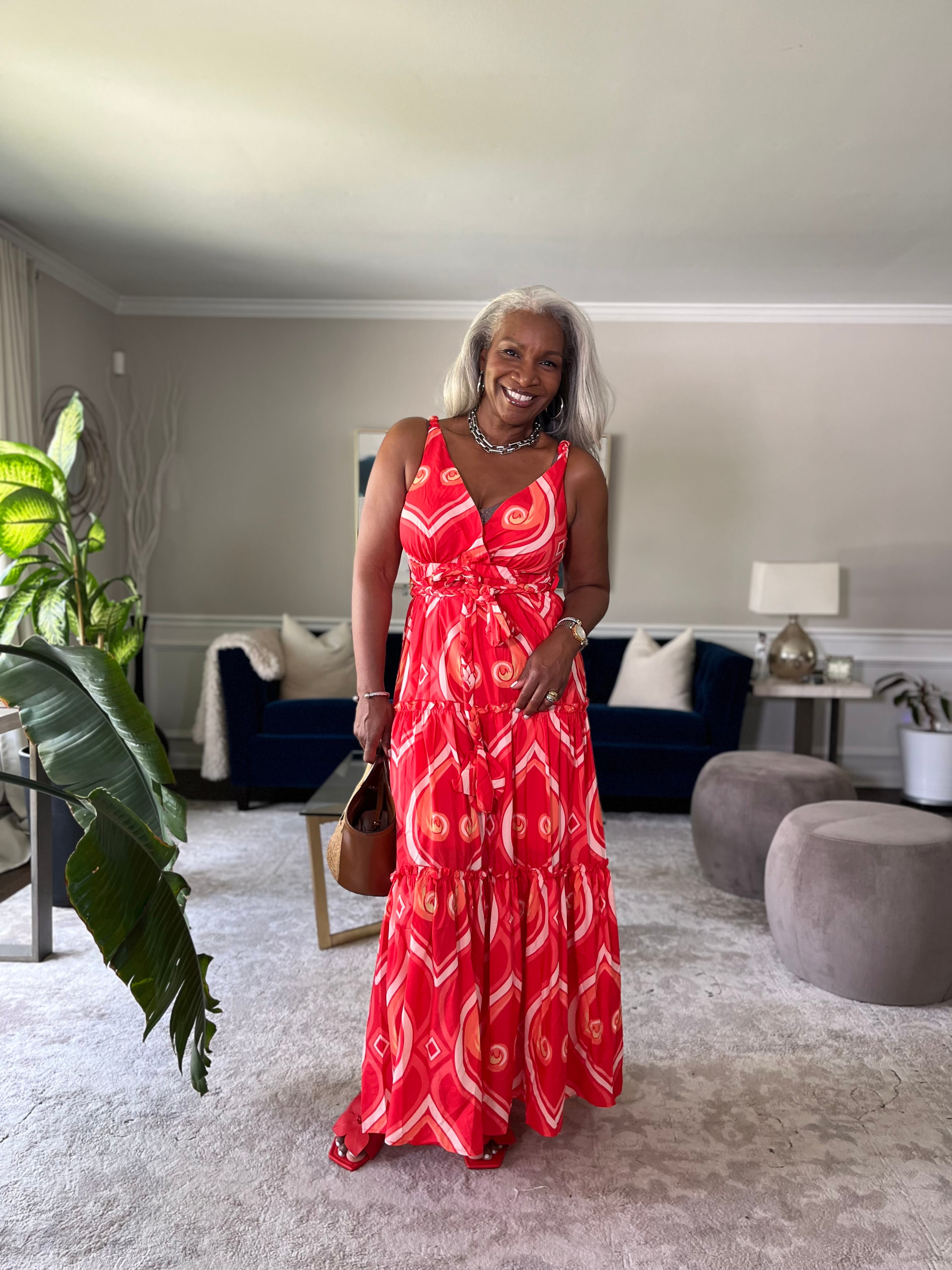 Twirl & Tie Tier Maxi Dress