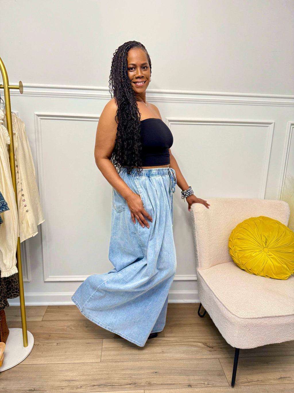 Restock! Elastic Waist Wide Leg Jeans