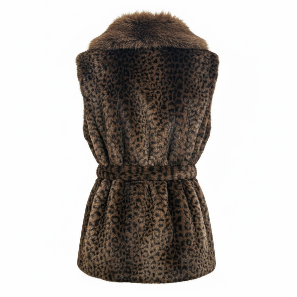 Fur Animal Print Vest