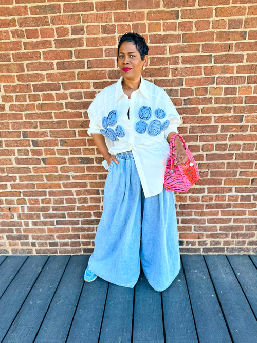 Restock! Elastic Waist Wide Leg Jeans