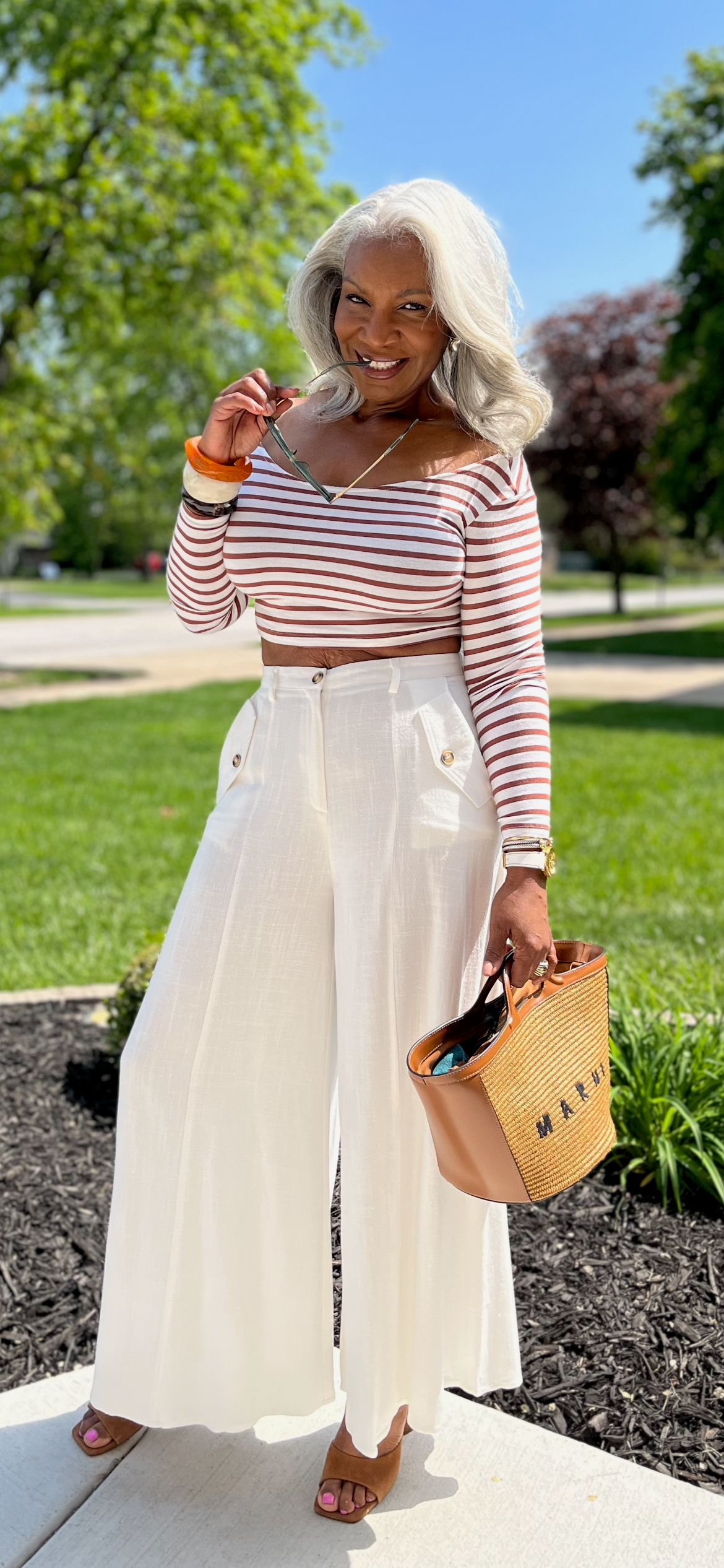 Timeless Breeze Linen Blended High Waist Flowy Pants