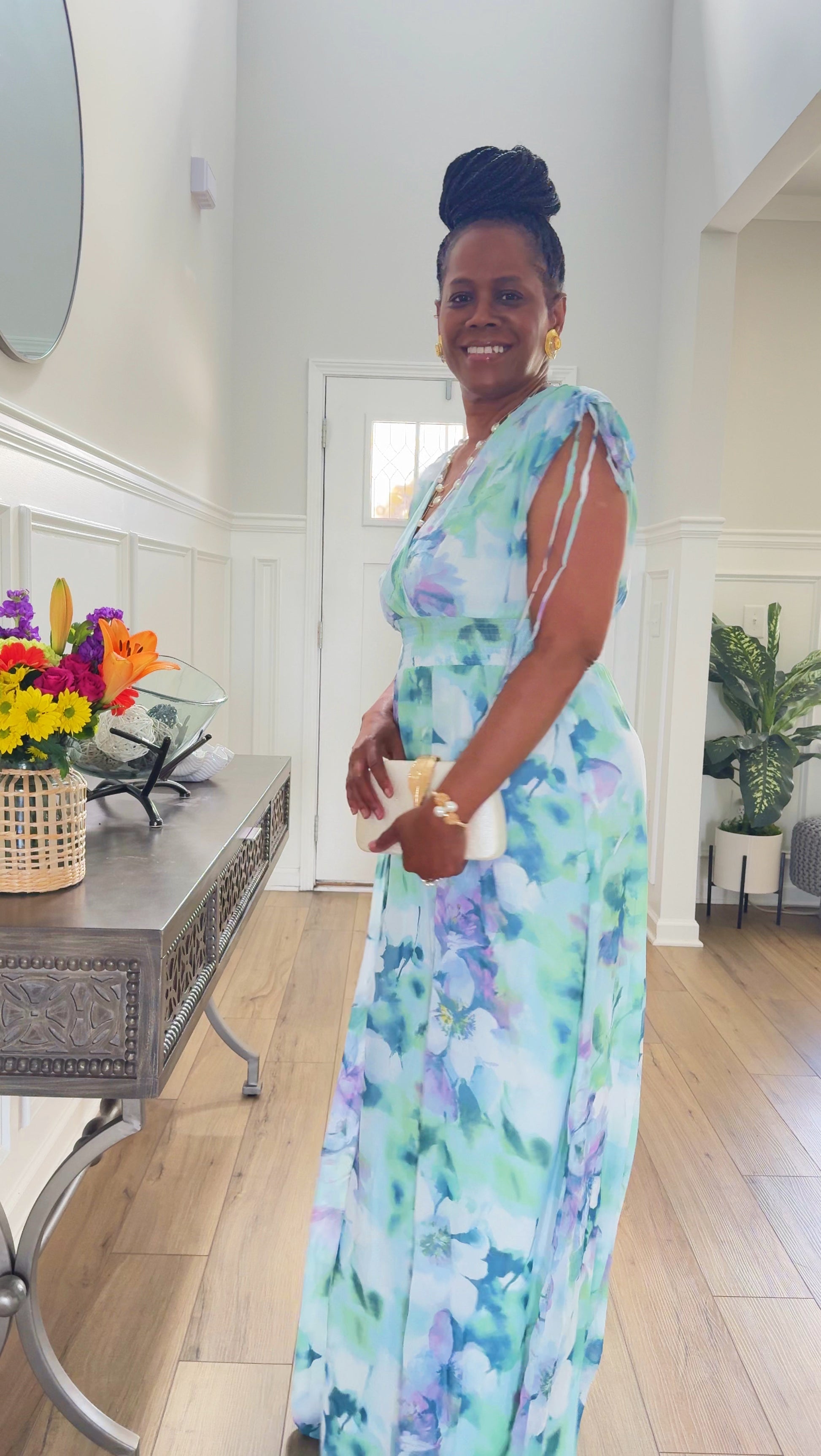 FLORAL CHIFFON DRESS
