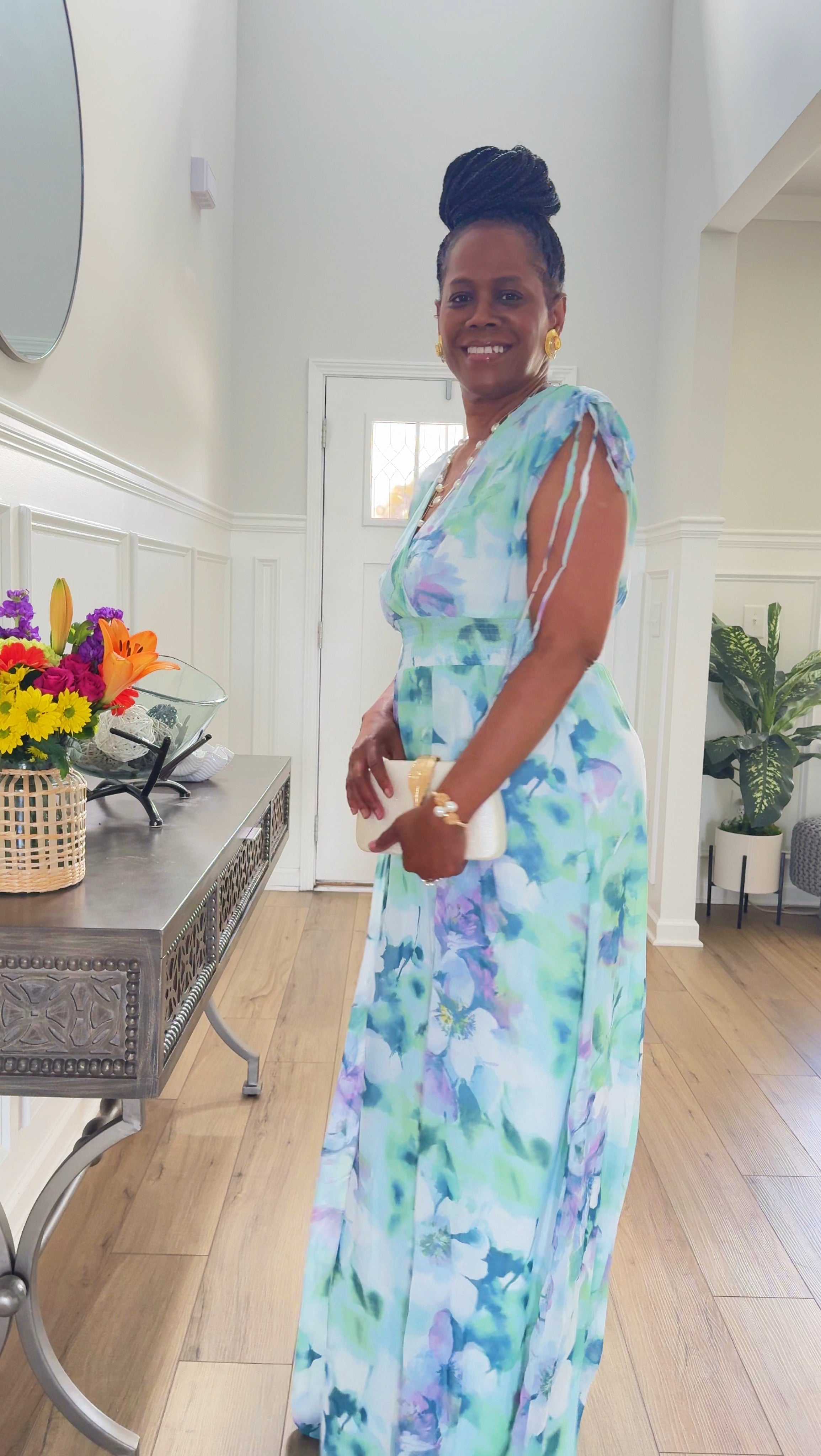 FLORAL CHIFFON DRESS