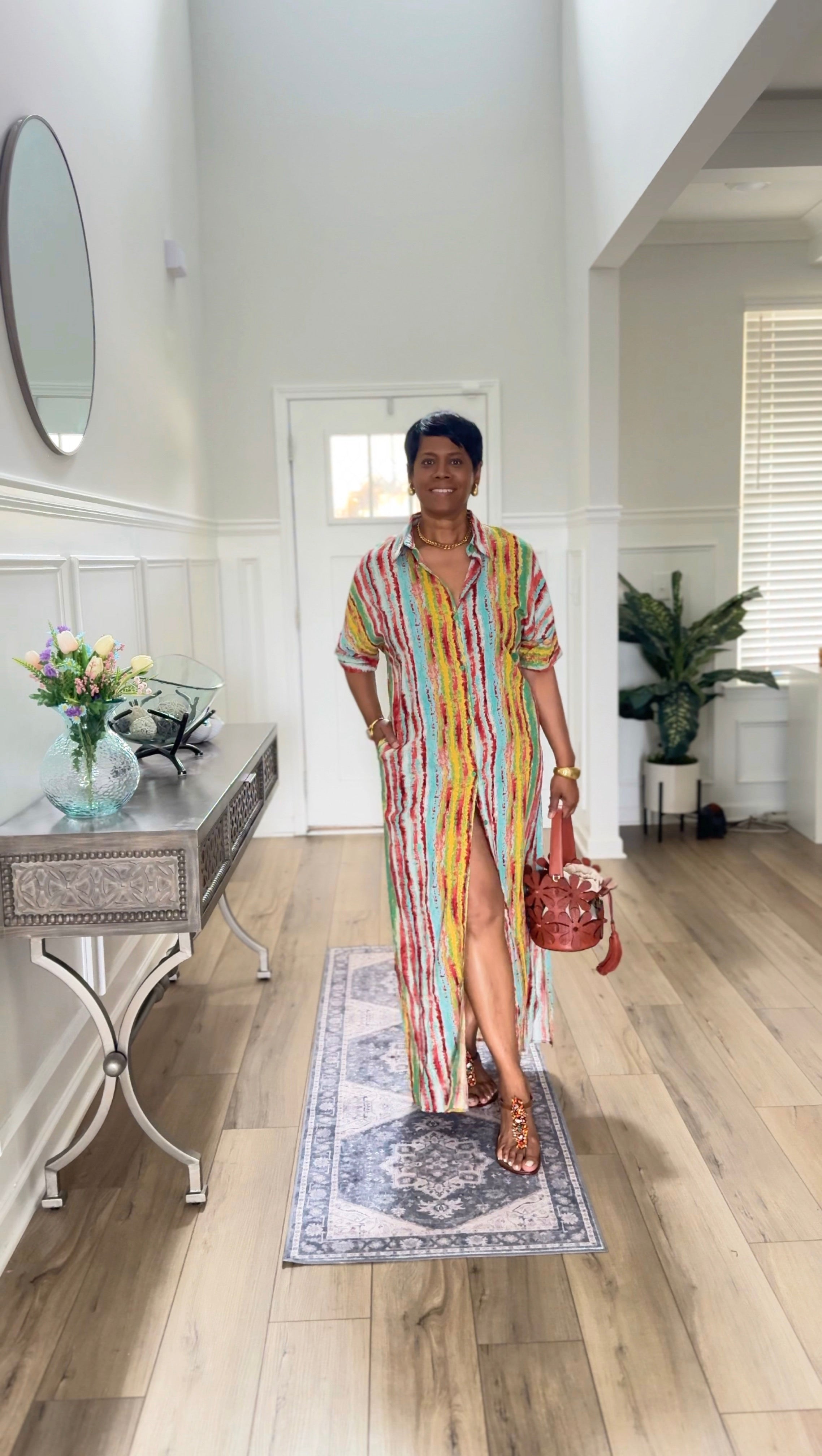 Color Pop Shirt Dress