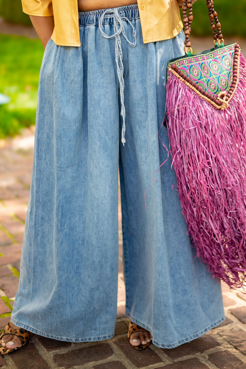 Restock! Elastic Waist Wide Leg Jeans