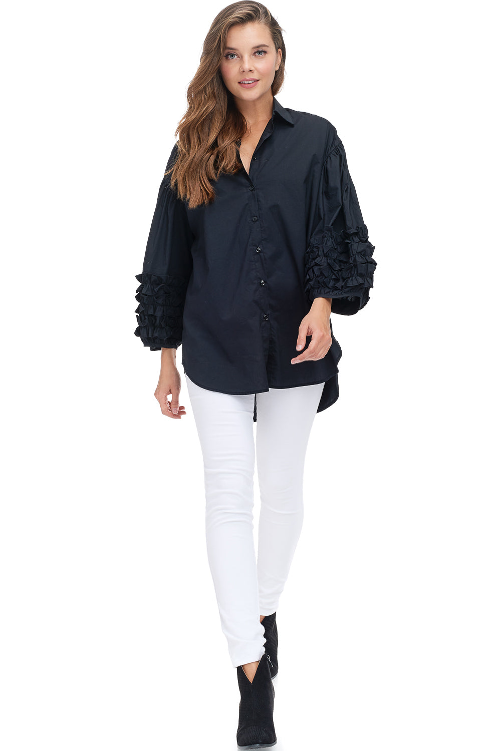 Ruffle Sleeve Blouse