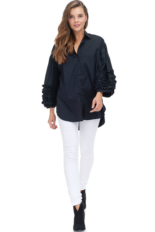 Ruffle Sleeve Blouse