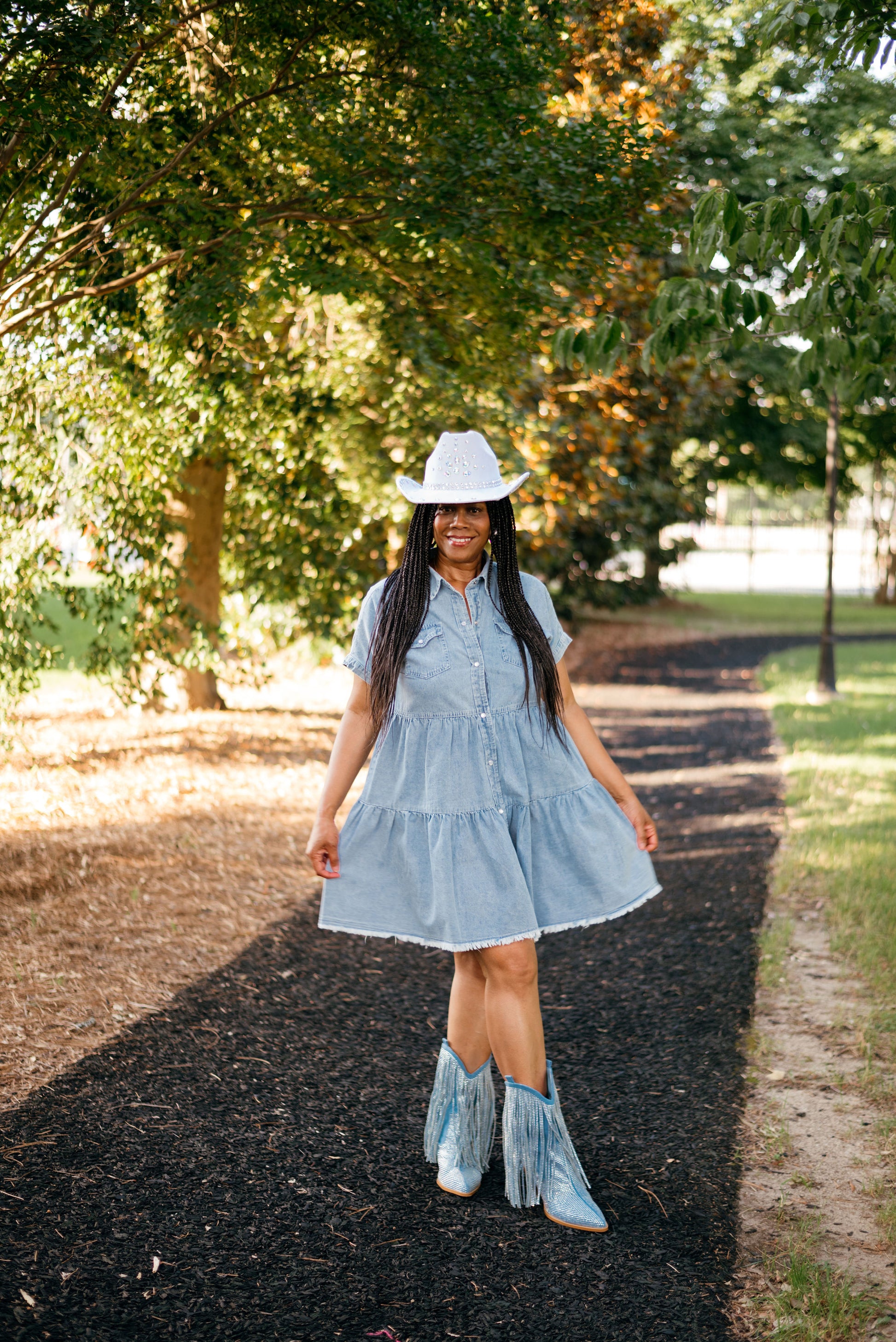 Denim Babydoll Dress