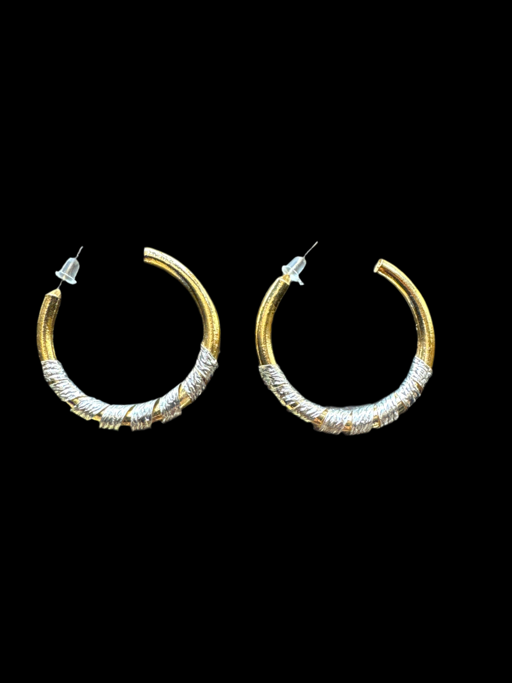 Gold And Silver Plated Hoop Earrings