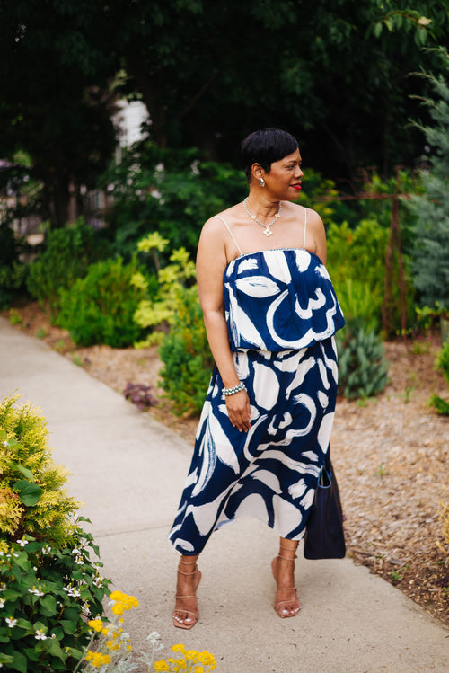 Night Garden Top & Skirt Set