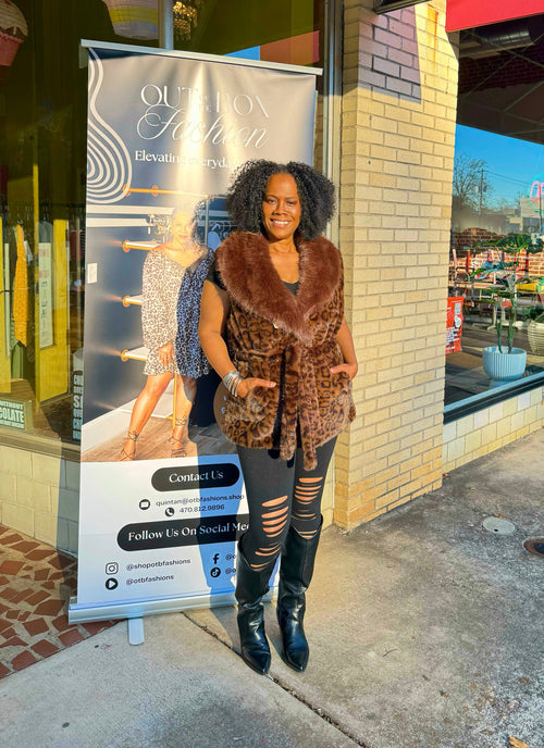 Fur Animal Print Vest