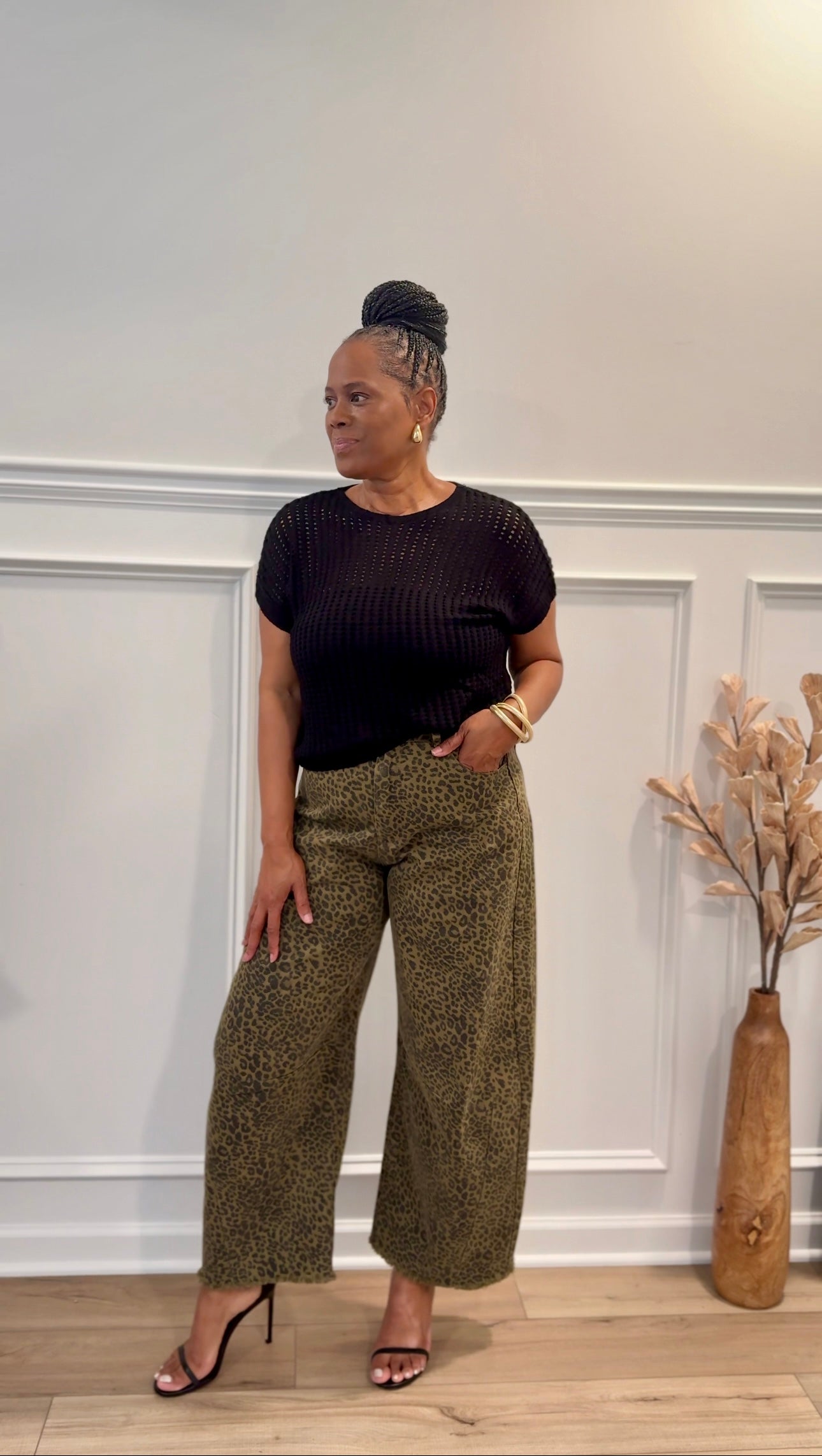 CHEETAH BARREL JEAN