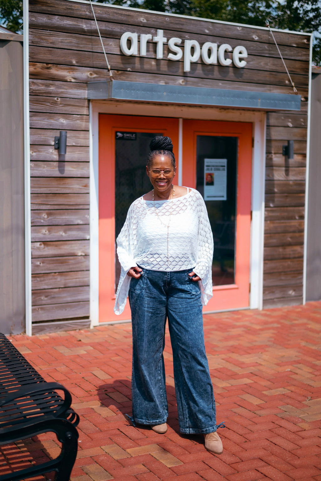 CINCH HEM WIDE LEG JEANS