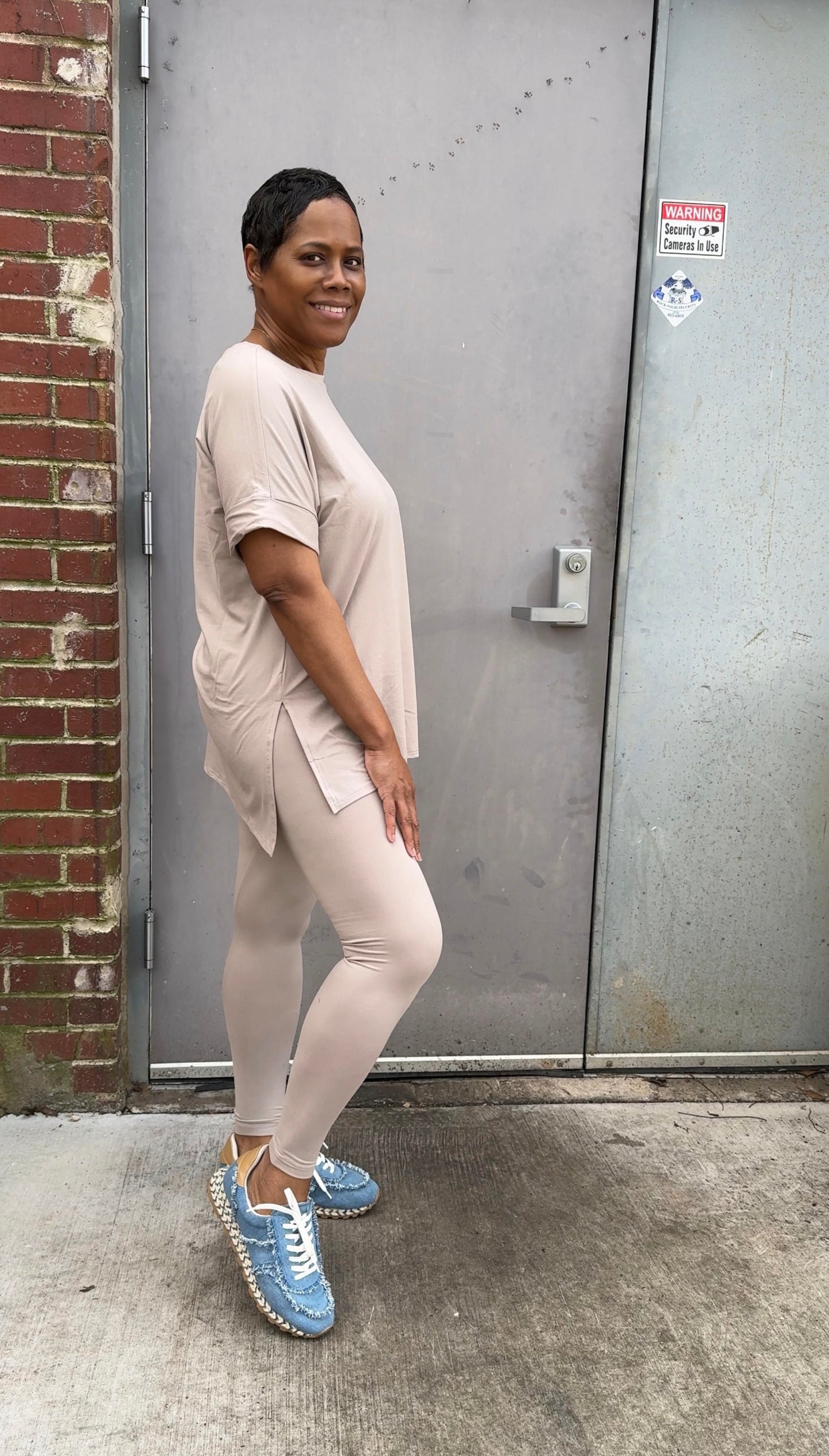 ASH MOCHA ON YOUR GRIND LEGGING SET - SHORT SLEEVE