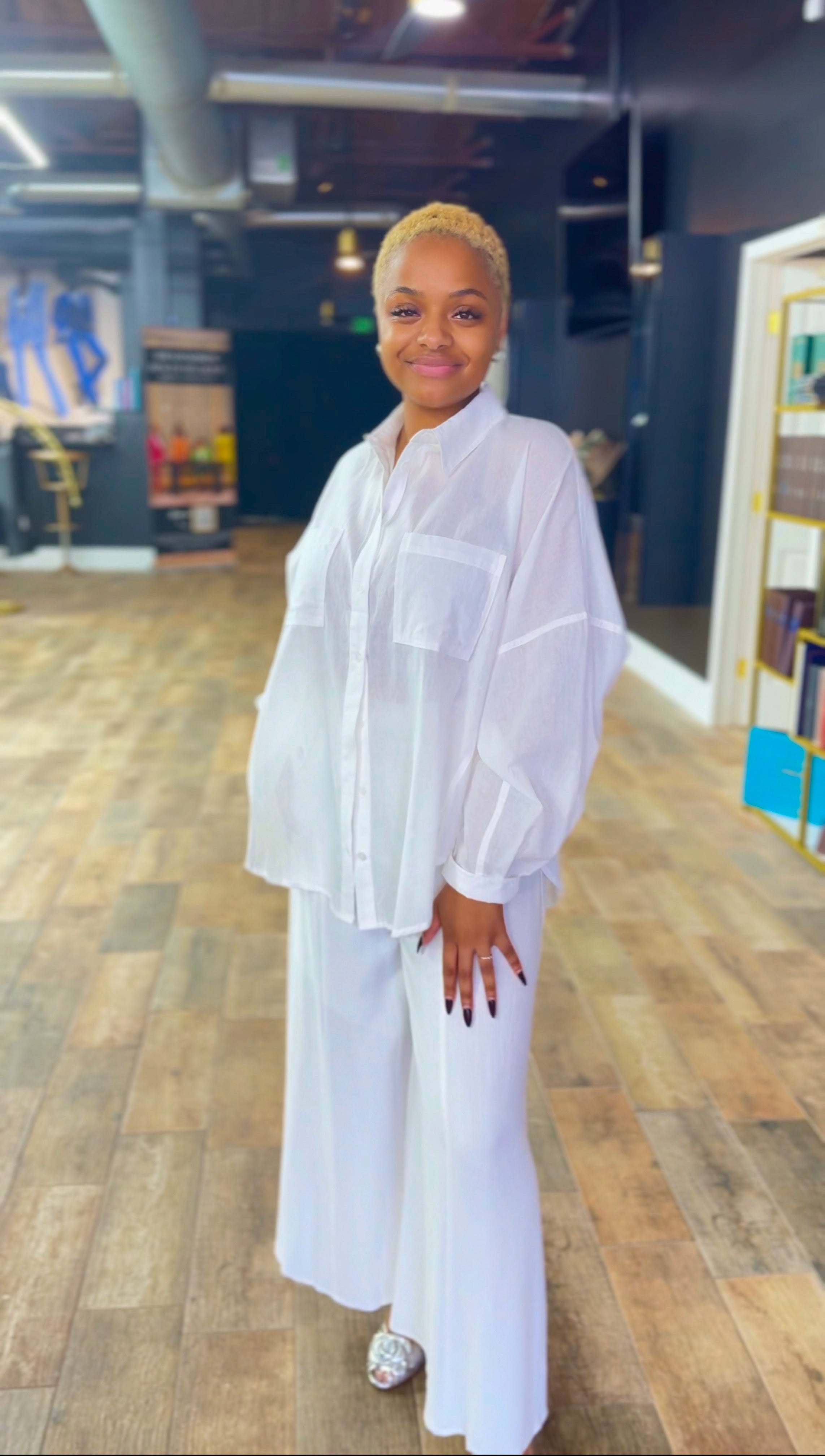 Crisp & Chic Oversized Button Down Shirt
