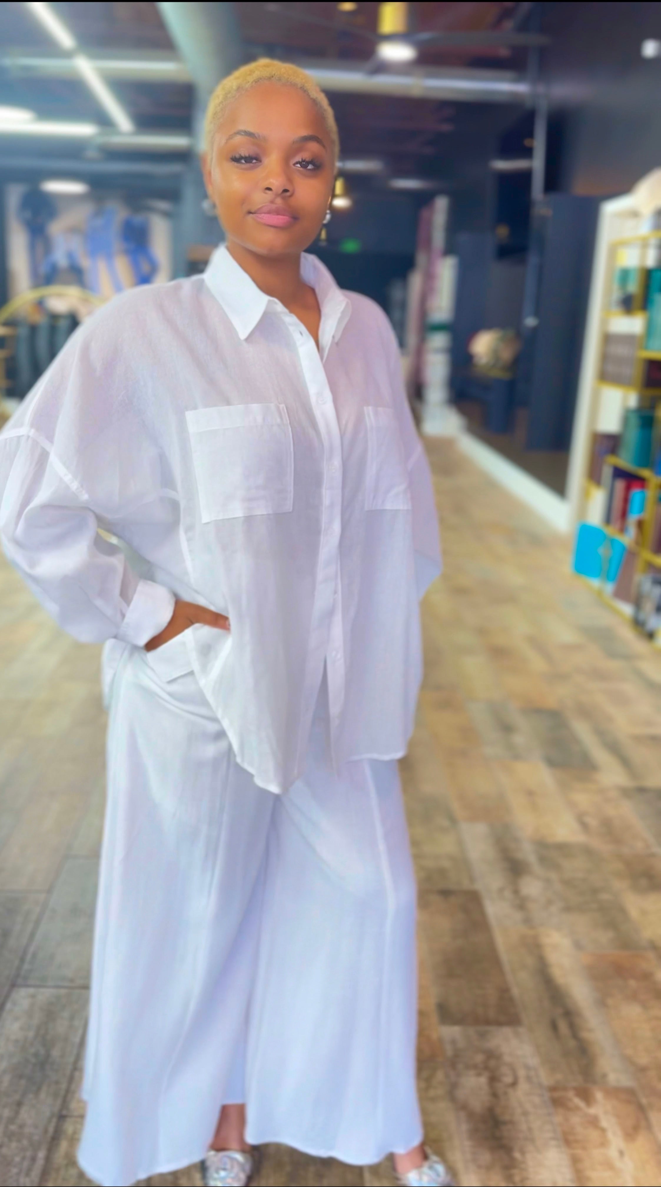 Crisp & Chic Oversized Button Down Shirt