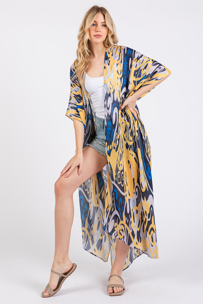 Boho Breeze Open Front Kimono