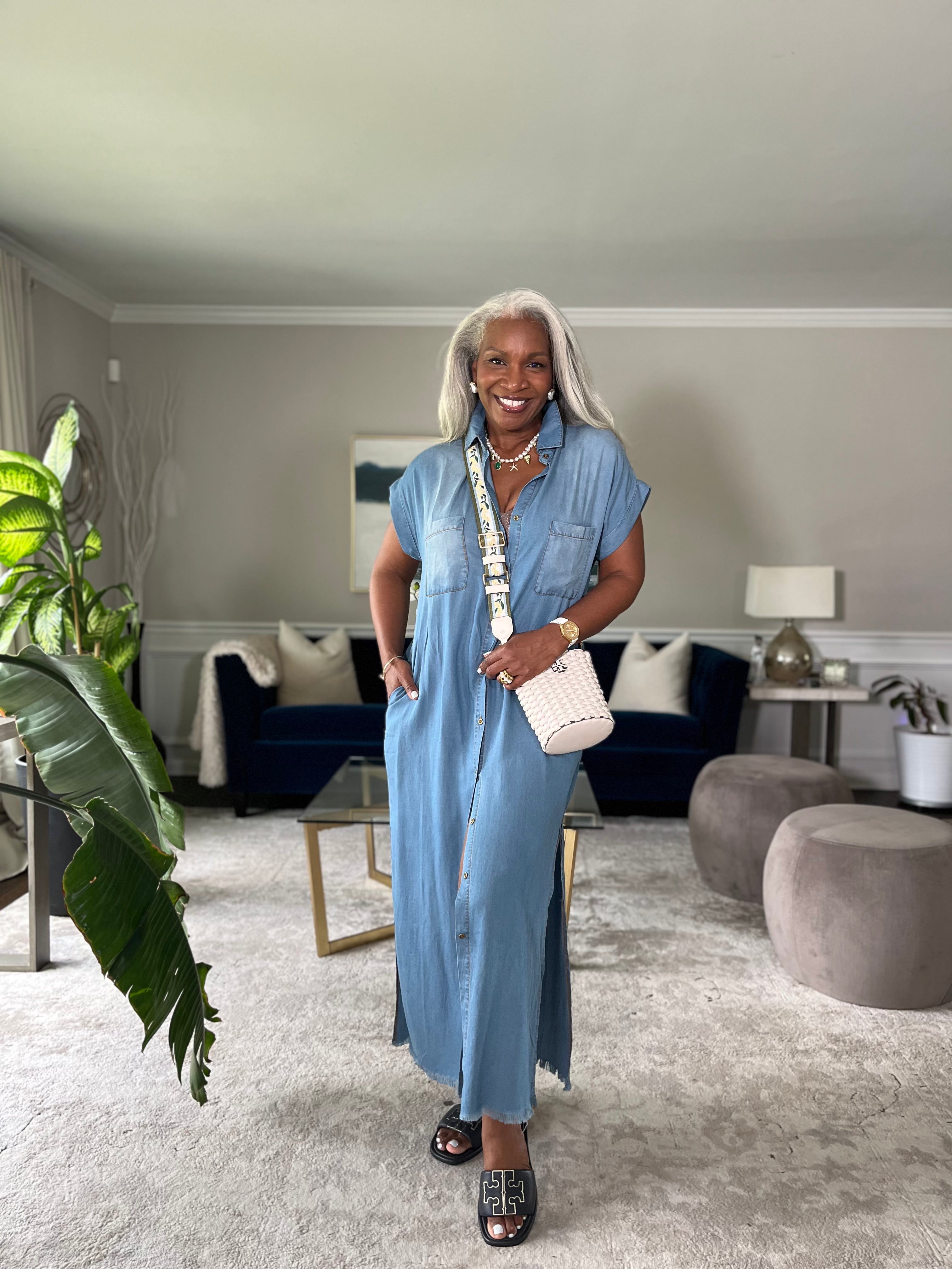 Maxi Denim Shirt Dress