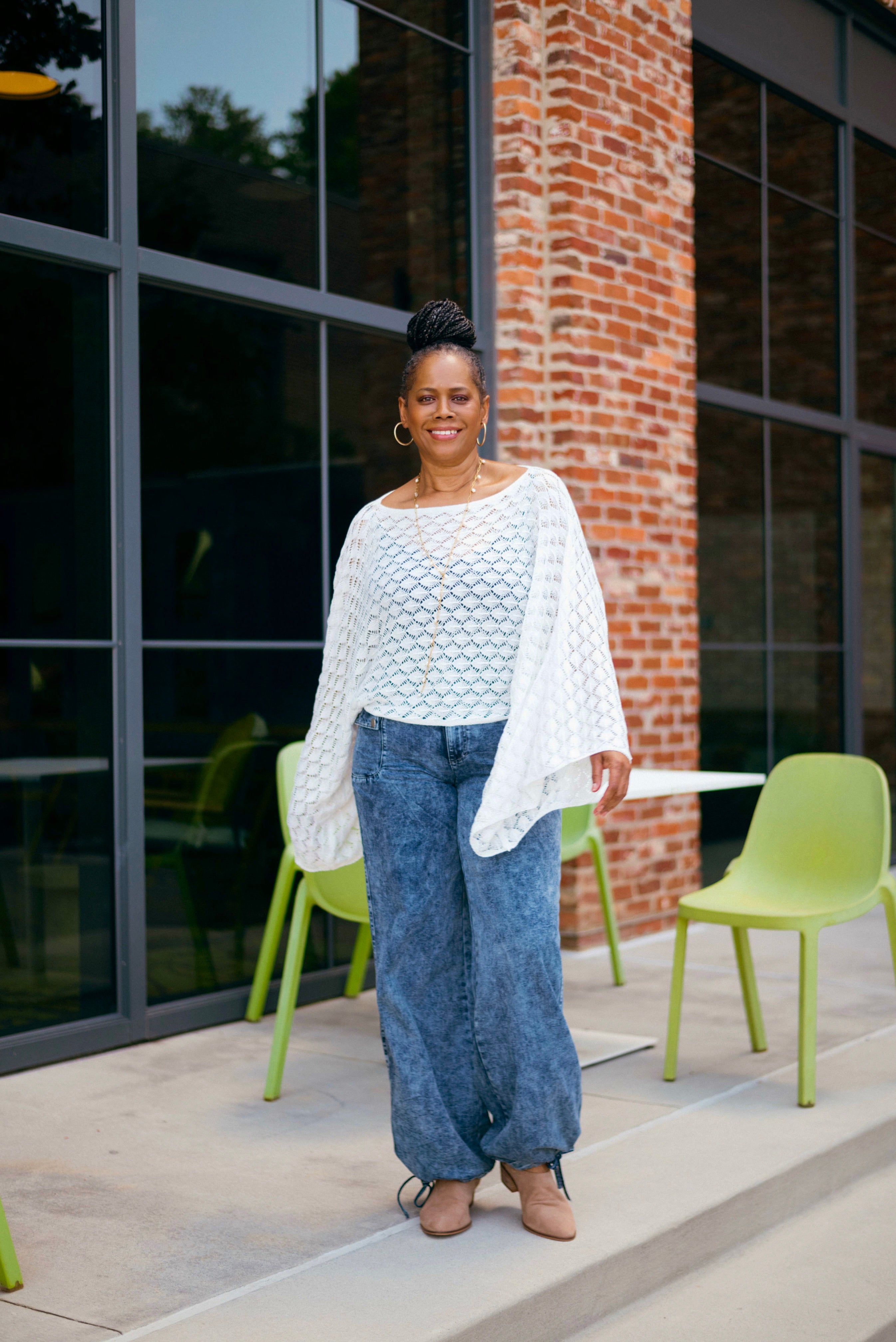 FREE SPIRIT BELL SLEEVE TOP: WHITE / OS