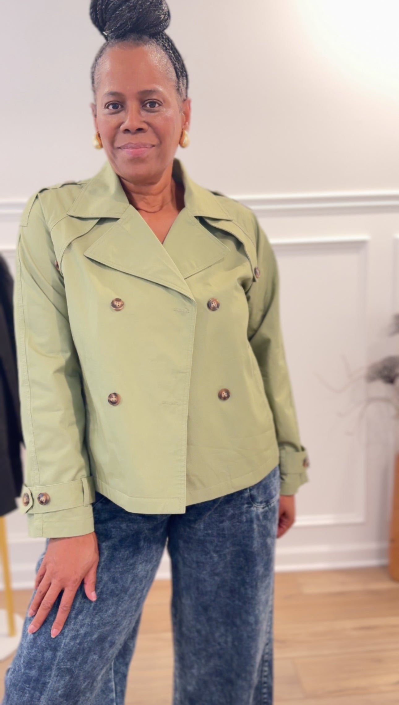 OLIVE TRENCH COAT