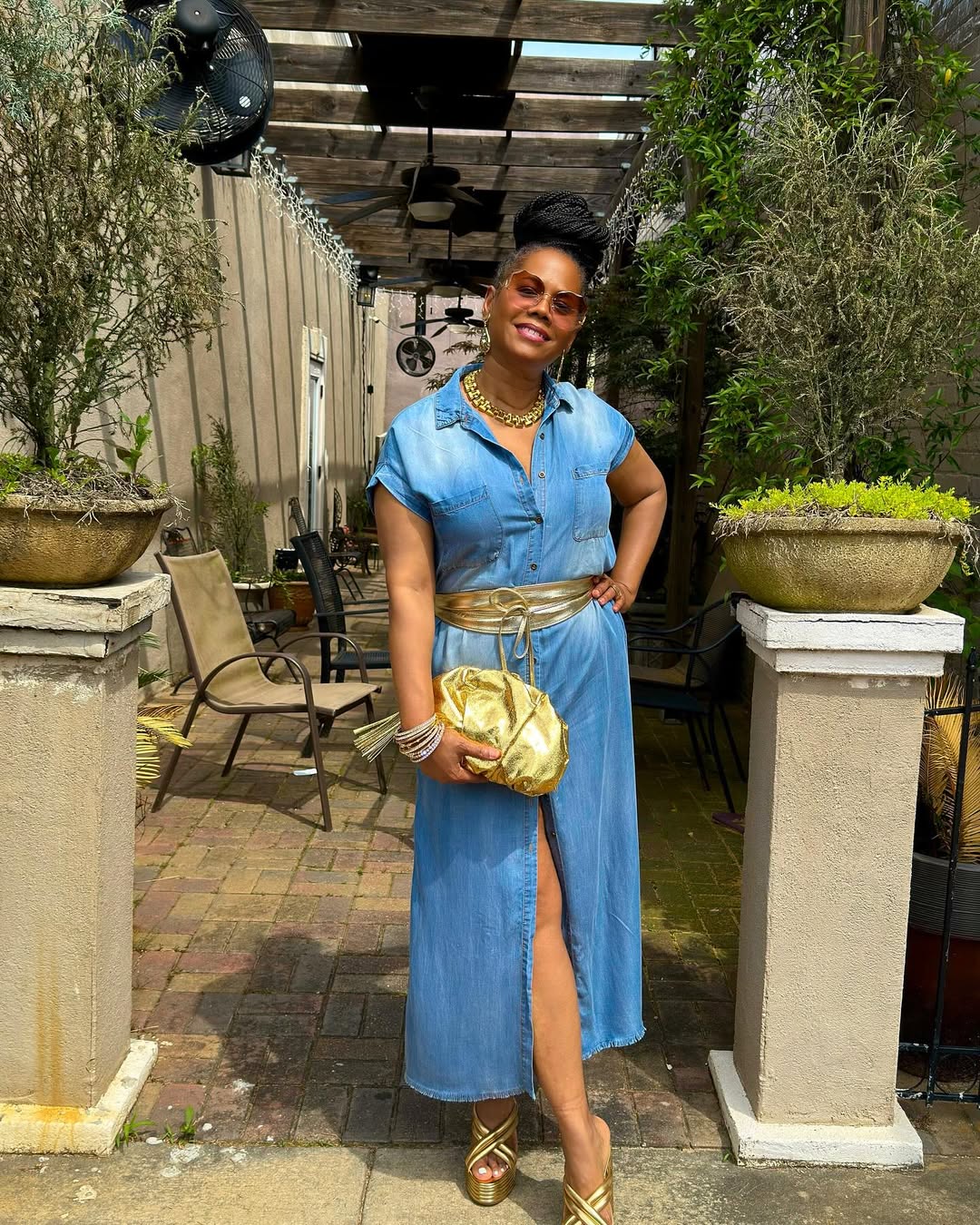 Maxi Denim Shirt Dress